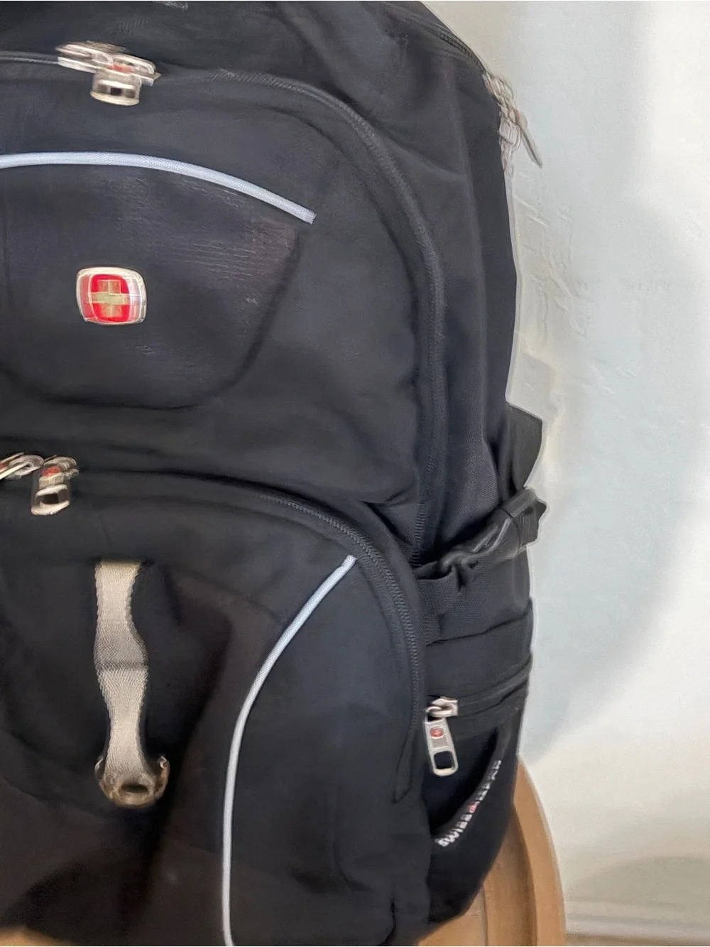 SwissGear Black Airflow Laptop Backpack Multi Compartment Travel School Bag